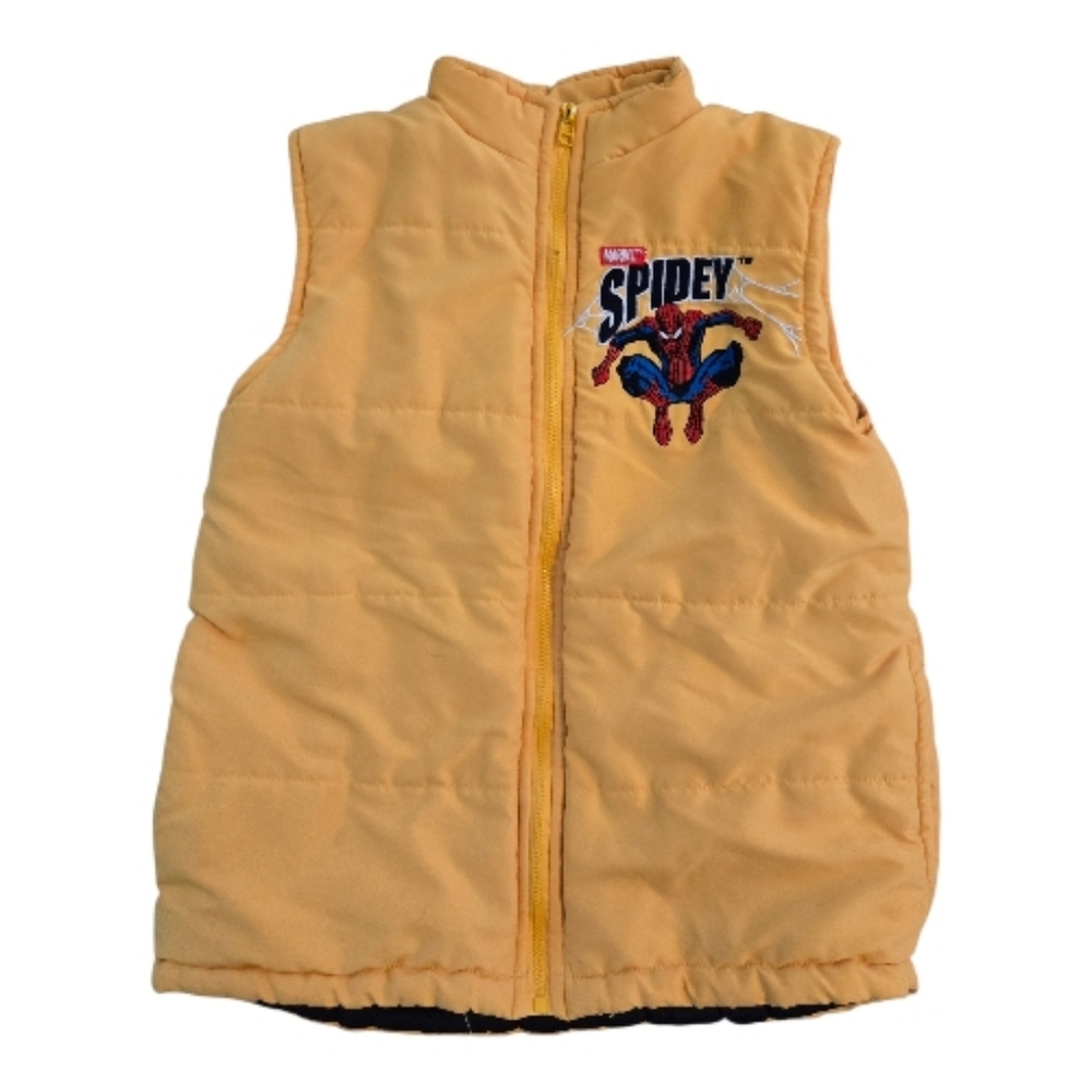 Vintage Y2k Marvel Spidey Spiderman Yellow Vest